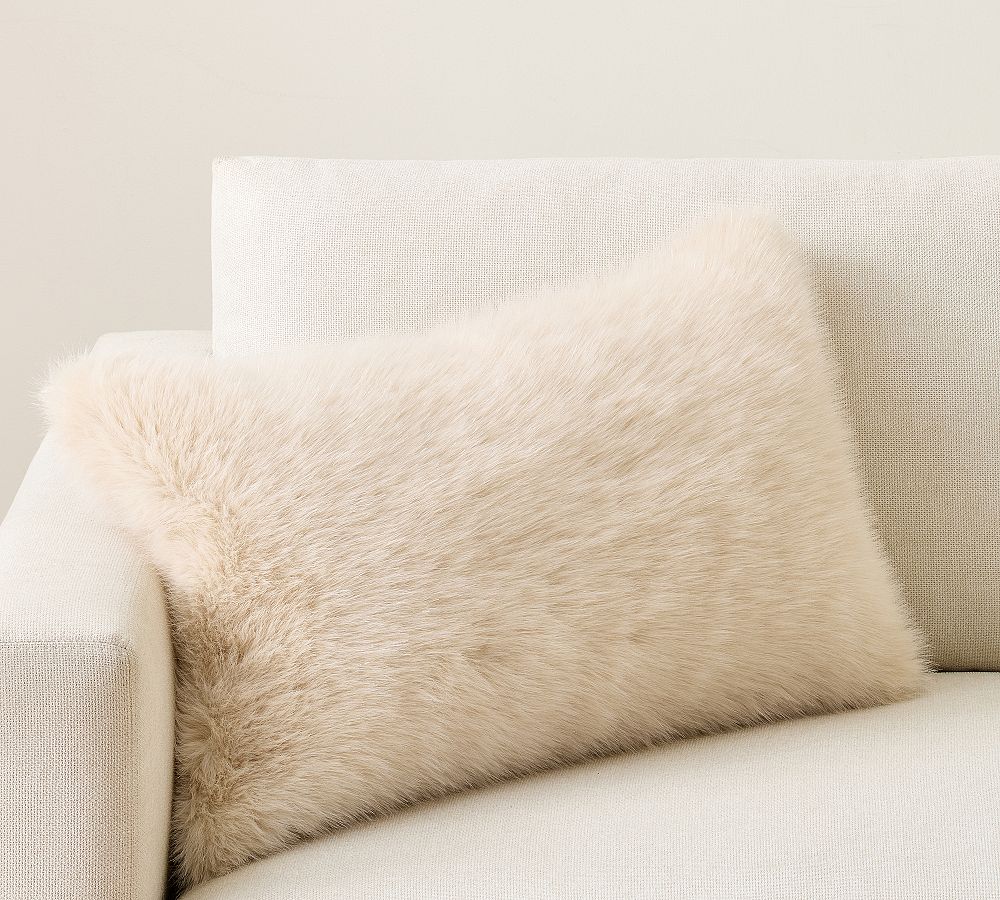 Sparkle Fur Lumbar Pillow