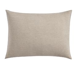 Open Box: Classic Belgian Flax Linen Knife Edge Sham, Standard, Set of 2 - Warm Gray