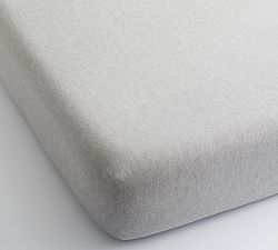 Open Box: Belgian Flax Linen Fitted Sheet, King - Flagstone