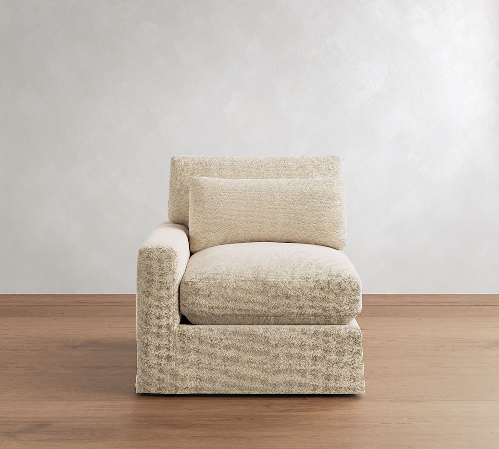 Build Your Own PB Comfort Modern Square Arm Deep Seat Slipcovered Sectional Components