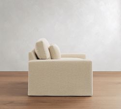 PB Comfort Modern Deep Square Arm Slipcovered Chair and a Half