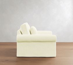 PB Comfort Modern Roll Arm Deep Seat Slipcovered Chair and a Half