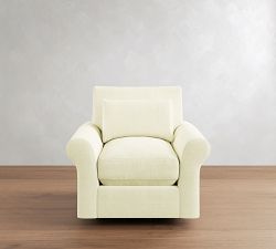 PB Comfort Modern Roll Arm Deep Seat Swivel Chair