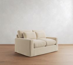 PB Comfort Modern Square Arm Deep Seat Slipcovered Sofa (62&quot;&ndash;118&quot;)