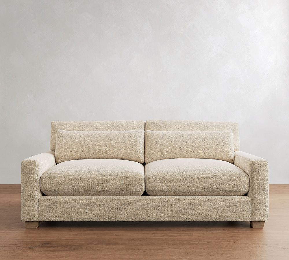 PB Comfort Modern Square Arm Deep Seat Sofa (62&quot;&ndash;118&quot;)