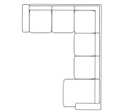 PB Comfort Square Arm 4-Piece Chaise Sectional (135")