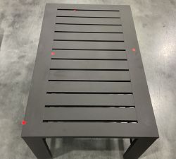 Open Box: Malibu Metal Rectangular Outdoor Coffee Table (45") - Black