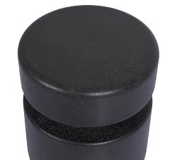 Darien Geometric Stone Accent Table (14")