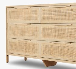 Dolores 9-Drawer Cane Dresser (86&quot;)