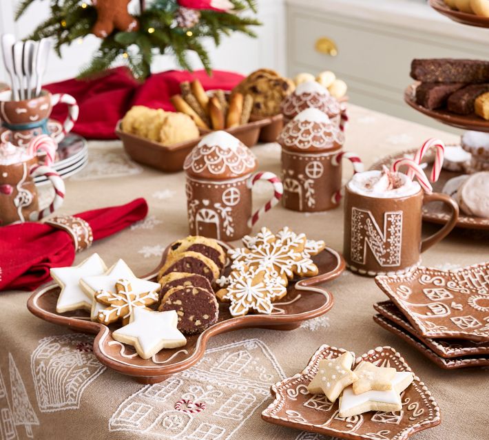 Mr. Spice Gingerbread Stoneware Serving Platter | Pottery Barn