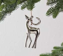 Silver Reindeer Ornament
