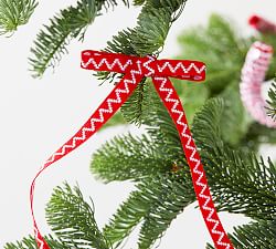 Holiday Red Ribbon Clips - Set Of 5