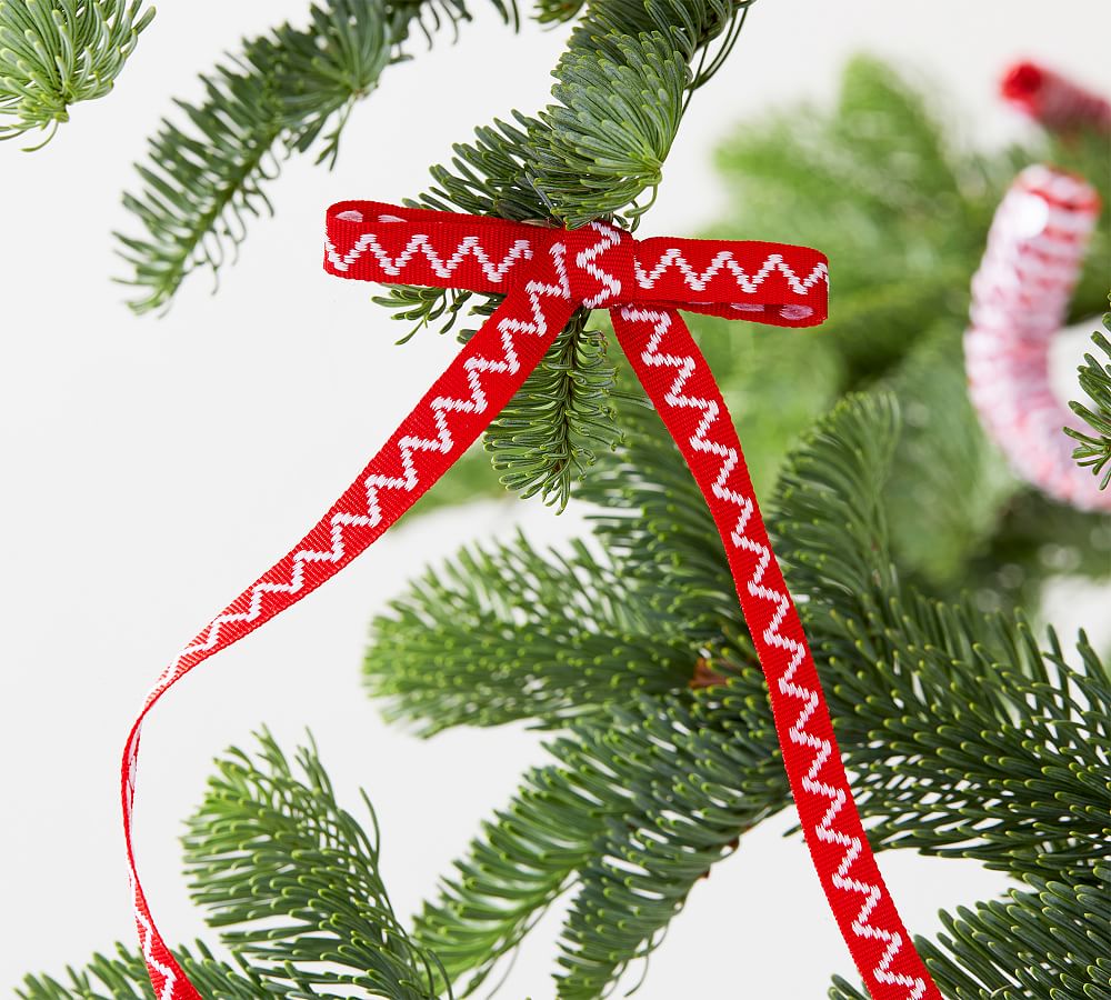 Holiday Red Ribbon Clips - Set Of 5