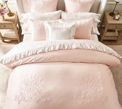 LoveShackFancy Embroidered Ruffle Pillow