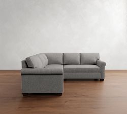 York Roll Arm 3-Piece L-Shaped Sectional (93")
