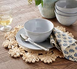 Abaca Handcrafted Flower Placemats - Set of 4