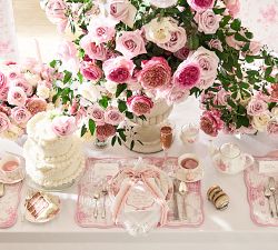 LoveShackFancy Pink Rose Quilted Placemats - Set of 4