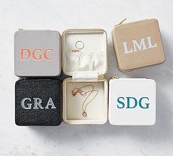 Quinn Leather Jewelry Travel Case  - Shadow Printed