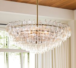 Florence Crystal Round Chandelier (29"-38")