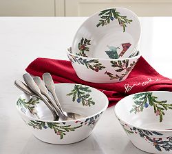 Christmas in the Country Stoneware Cereal Bowls - Set of 4