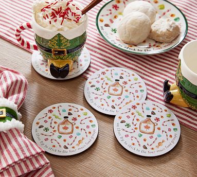 Gaeub Rose Flowers Print 4 Pcs Leather Coasters for Drinks ,Drink