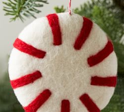 Felt Peppermint Chip Ornament