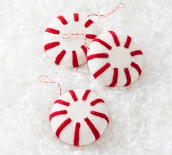 Felt Peppermint Chip Ornament