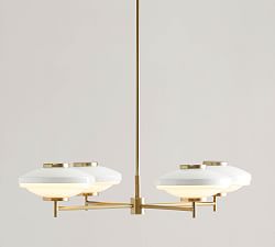 Hampshire Milk Glass 4-Light Chandelier (36&quot;)