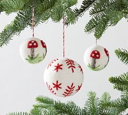 Nordic Woodland Felt Ornaments Set Of 3