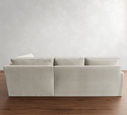 Pearce Square Arm Slipcovered 3-Piece Bumper Sectional (121&quot;)