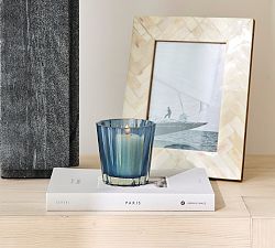 Scalloped Glass Candle Holder