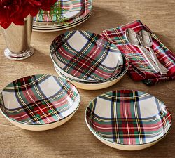 Stewart Plaid 16-Piece Dinnerware Set