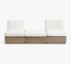 Indio Eucalyptus Modern Platform 3-Piece Modular Outdoor Sectional (91")
