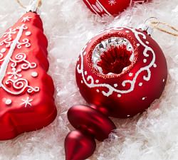 Winter Icons Mercury Glass Ornaments