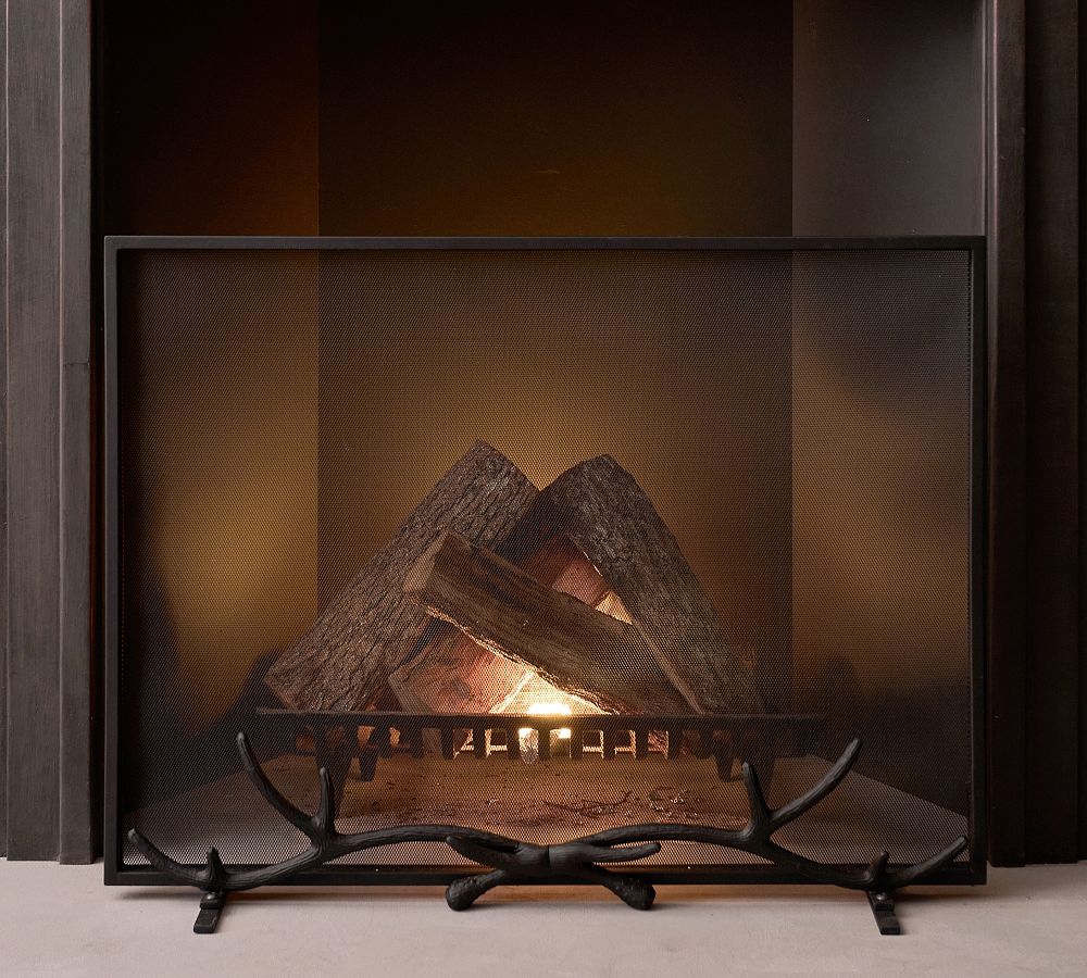 Bronze Antler Fireplace Screen