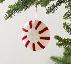 Felt Peppermint Chip Ornament