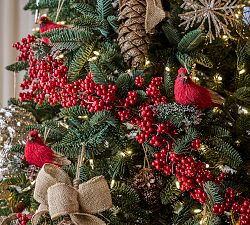 Lit Red Berry Garland