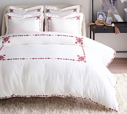Tahoe Embroidered Cotton Duvet Cover
