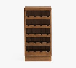 Open Box: Reed Modular Bar Wine Cabinet Base, Antique Umber