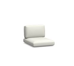 Kostas Swivel Outdoor Lounge Chair Cushion Cover; High Performance Canvas, White