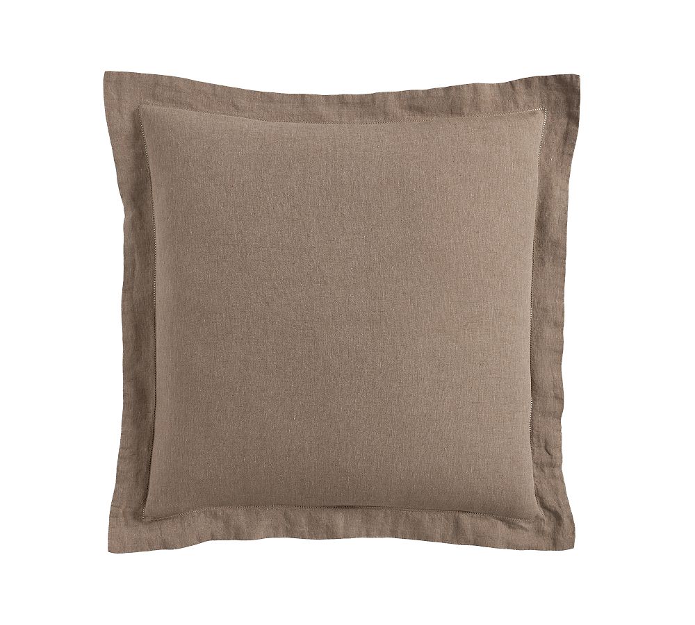 Belgian Flax Linen Sham - CafÃ© Noir, Euro, Set of 2
