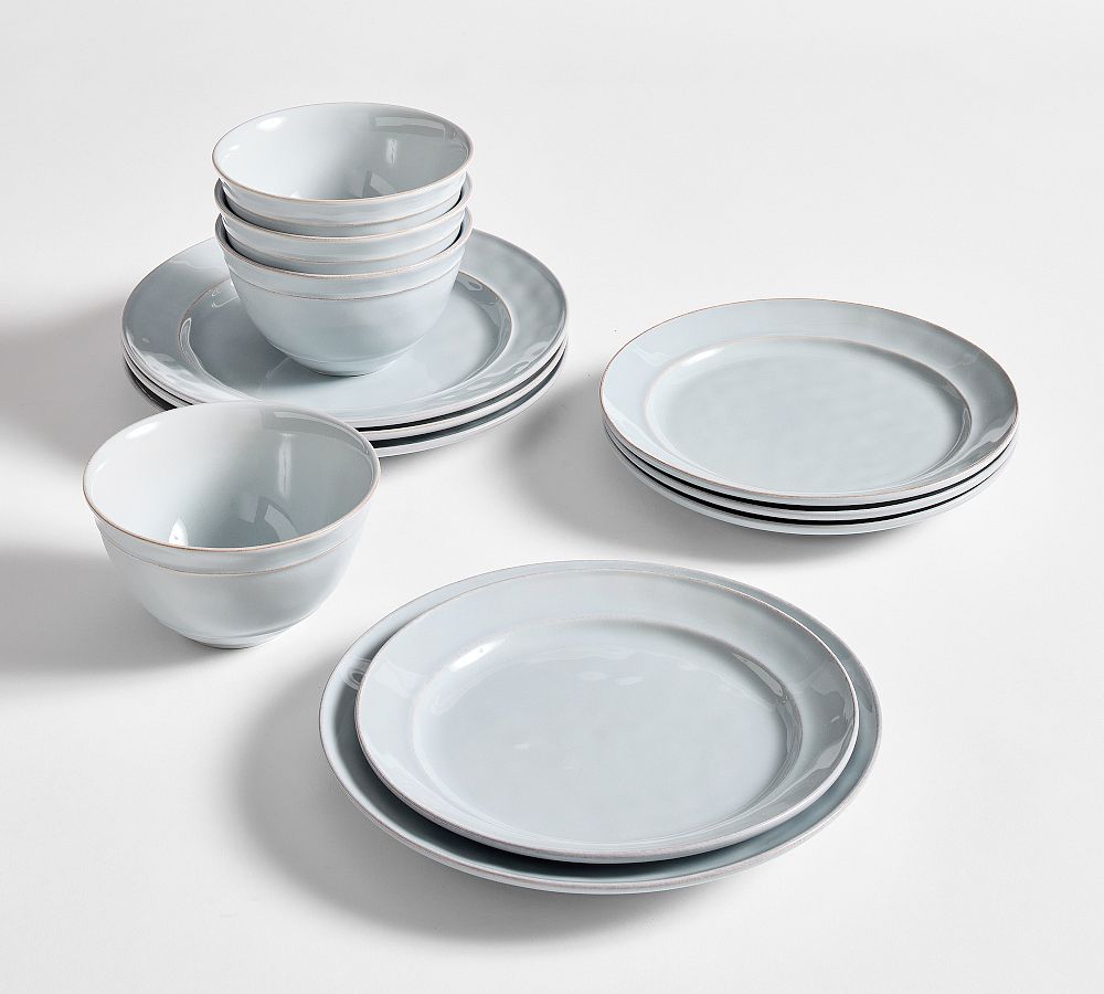 Cambria Handcrafted Stoneware (Chambray Blue - 12 Piece with Cereal Bowls)