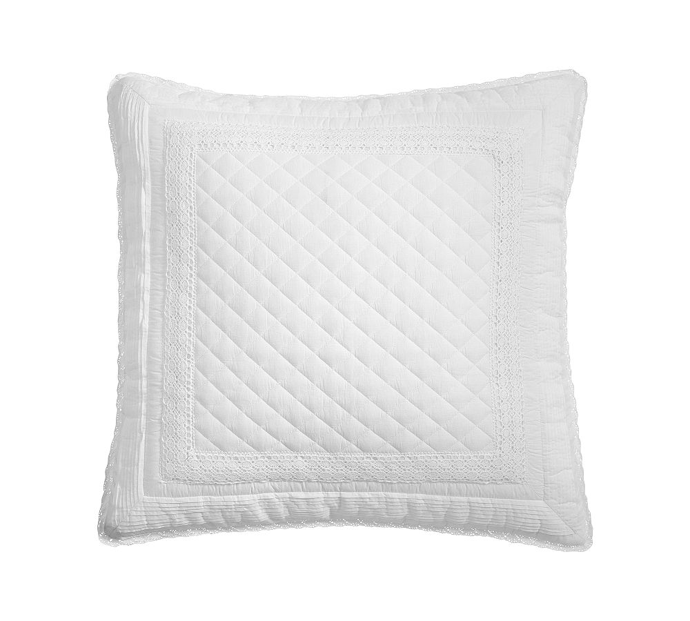 LoveShackFancy Bow Heart Patchwork Quilted Sham - Euro