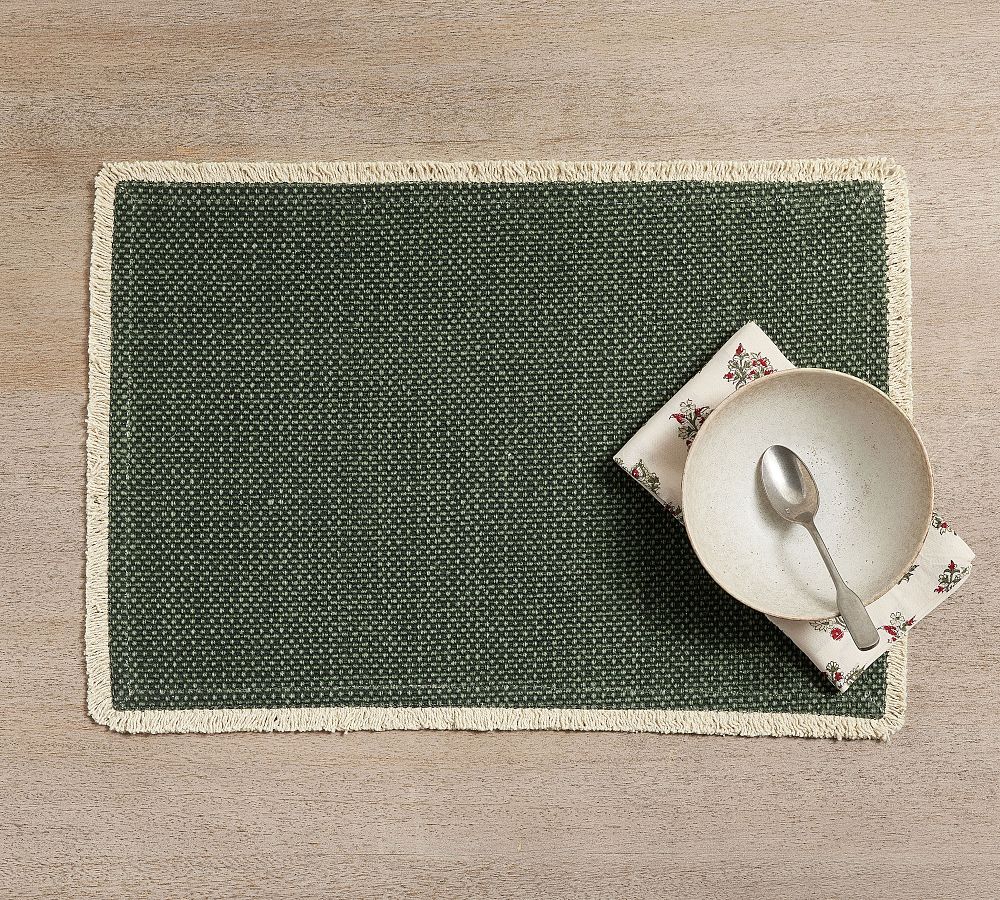 Mason Handwoven Cotton Fringe Placemats - Set of 4