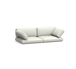 Kostas Outdoor Sofa Cushion Cover; High Performance Canvas, White