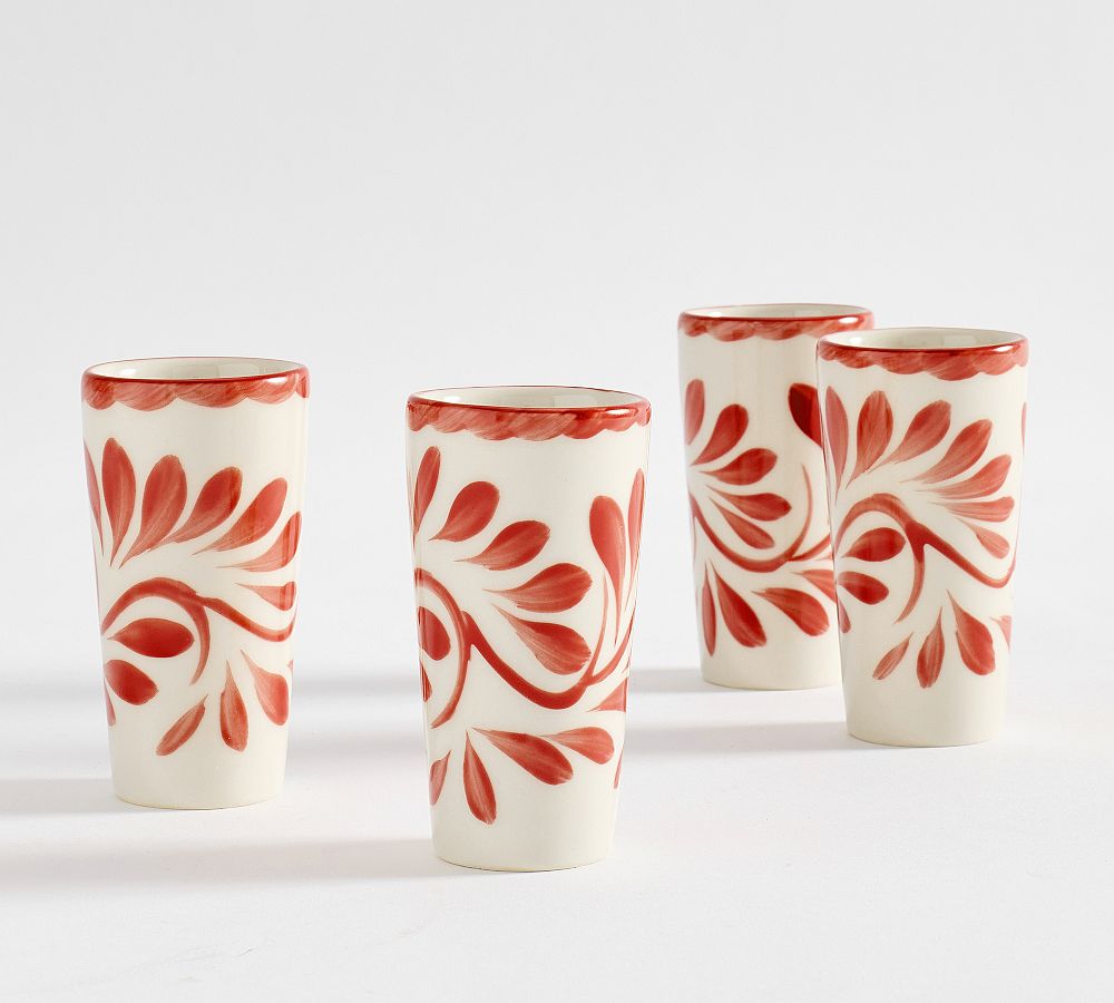 Puebla Porcelain Shot Glasses - Set of 4