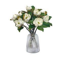Faux Magnolia Bloom Dozen Stems
