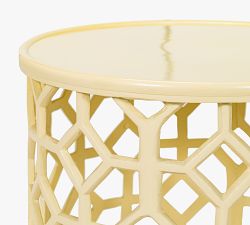 Zelle Round Metal Accent Table