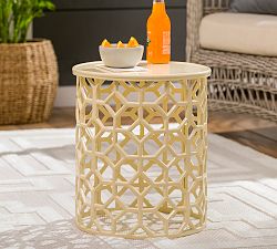 Zelle Round Metal Accent Table