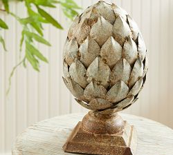 Galvanized Metal Artichoke Finial